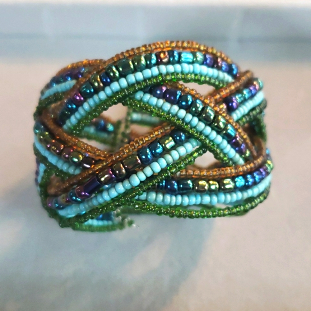 34. Women's Beaded Cuff Bracelet